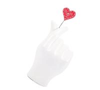 Ciieeo Adorno de Resina con Estatua Minimalista para Decoración de Escritorio y Hogar Escultura de Amor para San Valentín y Decoración Elegante y Duradera Color Blanco