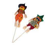 Ciieeo Adornos Ligera de Espantapájaros de Halloween Cara de Calabaza 2piezas para Decoración del Hogar Adecuado para Fiesta Otoño en Casas Encantadas y Bares