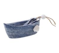 Ciieeo Adornos Modelo De Azul Decoración Náutica Flotante Costero Decorativo Playa Bote Mini Oscuro Armada Náutico Mini Modelo De Manualidades con Madera