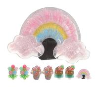 Ciieeo Adornos para Cordones de Zapatos Infantiles Clips Decorativos Desmontables Diseño de Princesas y Brillos 8 Piezas Surtidas Amarillo Verde Fresa Arcoíris Flores y Pastel