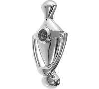 Ciieeo Aldaba de Puerta con Mirilla Integrada 304 Acero Inoxidable Acabado Cromado Llamador para Puerta Principal Seguridad Doméstica y Hotelera Herraje Resistente y Funcional