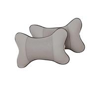 Ciieeo Almohadas Cuello Coche Hueso Gris 2 Piezas Protección Cervical Cuatro Estaciones Reposacabezas Viaje Conducción Seguridad Ergonomía