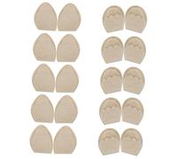 Ciieeo Almohadillas Ajustables para Tacones Altos y Zapatillas, Plantillas Delanteras de Espuma Suave, Color Piel, 10 Pares para Mujer, Corrección de Talla y Comodidad Diaria