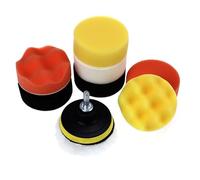 Ciieeo Almohadillas de Lana para Pulir Coche de 3 Pulgadas Kit de 10 Esponjas Adaptador para Taladro y Esponja para Pulido y Acabado Profesional