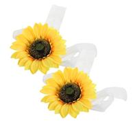 Ciieeo Alzapaños para Cortinas 2 Piezas Diseño de Girasol, Cuerda Decorativa Ajustable, Accesorios Rústicos para Sala y Dormitorio, Sujeta Cortinas Floral Resistente Decoloración