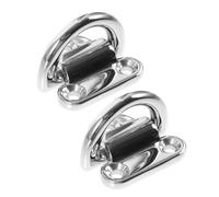 Ciieeo Anclajes de Amarre Anilla D de Acero Inoxidable 6 MM Juego de 2 Piezas Plegables para Embarcaciones y Yates Herrajes Marinos Resistentes para Cubierta y Remolques