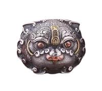 Ciieeo Anillo Vintage Pi Yao de Cobre para Hombre, Anillo Punk de Riqueza y Salud, Joyería Feng Shui para Atraer Fortuna y Buena Suerte, Talla 12, Accesorio Étnico Masculino