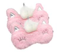 Ciieeo Antifaz para Dormir de Felpa Suave 2 Piezas Bloqueador de Luz Completo Adultos Color Detalles Plateados Adecuado para Viajes y Descanso Reparador