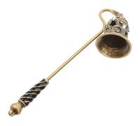 Ciieeo Apagavelas Metálico Diseño Floral y Gemas de Imitación, Accesorio para Velas de Aromaterapia en Uso Doméstico, Tamaño 19X6X4 CM