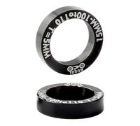 Ciieeo Arandelas de Conversión de Buje de Aleación de Aluminio 5 MM para Bicicleta de Montaña Espaciadores Negros 2 Piezas Accesorios para Bicicletas de Montaña Kit de Fijación Seguro