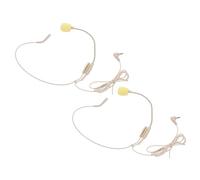 Ciieeo Auriculares con Micrófono con Cable y Cancelación de Ruido, Diadema Ajustable Color Piel, 2 Unidades para Profesores, Conferencias y Estudios de Música, Micrófono de Condensador