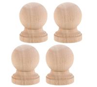 Ciieeo Balaustres de Columna Romana de Madera Maciza, 4 Unidades, Remates Decorativos para Muebles, Barandillas de Barandilla, Ideales para Vinotecas y Alacenas, Color Amarillo Claro