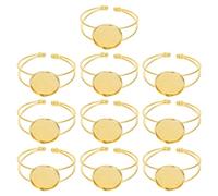 Ciieeo Base para Pulseras DIY Ajustable de 25 MM Borde de Bandejas Redondas para Hacer Pulseras 10 Piezas Materiales para Joyería Artesanal y Creación de Dijes