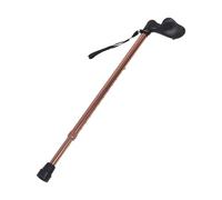 Ciieeo Bastón para Ancianos Plegable de Aleación de Aluminio, Ligero y Ajustable, Bastón de Trekking Antideslizante Color Café para Viaje y Movilidad en Exteriores