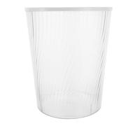 Ciieeo Basurero Redondo Transparente Grande sin Tapa Anillo para Retener Bolsa Cubo de Basura Minimalista para Oficina Dormitorio y Sala de Estar Papelera Funcional y Ahorradora de