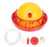 Ciieeo Bebedero Plástico para Gallinas de Crianza y Aves de Corral Taza Integrada y Conexión para Balde 1 Juego