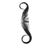 Ciieeo Bigote Falso Realista de Hombre Barba Postiza de Cabello Humano Negro Accesorios de Maquillaje para Disfraces de Halloween y Fiestas