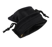 Ciieeo Bolsa Cordón para Cartas del Tarot de Terciopelo Grueso Bordado, Tamaño Pequeño, Color Negro, Organizador Portátil para Cartas Tarot y Accesorios de Juegos, Ligera y Fácil