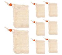 Ciieeo Bolsa de 8 unidades para jabón en barra con cordón - Bolsa de malla para jabón que produce abundante espuma - Red espumante para la ducha - Herramienta de limpieza y corporal con espuma