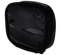 Ciieeo Bolsa de Cosméticos Transparente Cremallera, Mini Bolsa de Maquillaje de Plástico, Bolso Pequeño para Viaje y Aseo Personal, Color Negro, Ligera y Portátil para Uso Diario