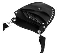 Ciieeo Bolsa de Peluquería para Tijeras y Peines Diseño Uniforme y Costuras Suaves, Riñonera de Cuero Resistente Cinturón Ajustable, para Profesionales en Salones de Belleza