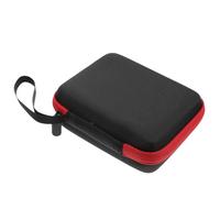 Ciieeo Bolsa para Guardar Púas de Guitarra Portátil Estuche Compacto de Nylon Borde Rojo y Malla Negra Accesorio Práctico para Músicos y Almacenamiento Seguro Viajes