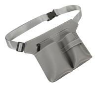 Ciieeo Bolsa para Tijeras de Peluquero Gris Cinturón Ajustable, Riñonera para Herramientas de Salón, Gran Capacidad para Tijeras, Peine y Cepillo, Kit Profesional de Peluquería