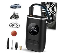 Ciieeo Bomba Eléctrica Portátil Inflador De Neumáticos Minicompresor De Aire para Coche Bicicleta Motor y Bola Pantalla Digital