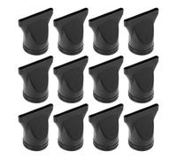 Ciieeo Boquilla para Secador de Pelo y Difusor de Cabello 12 Piezas Negras de Nailon Diámetro 4,35-4,5 CM para Uso Profesional en Peluquería y Peinado Diario