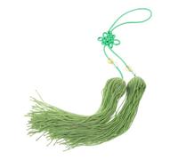 Ciieeo Borla de Espada de Tai Ji con Nudo Chino Decorativo en Hilo de Seda Verde Resistente para Exhibición y Uso en Artes Marciales