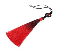 Ciieeo Borla Decorativa Roja para Espada Taiji Borla Tradicional China Cuentas de Transición Accesorio Colgante Multifuncional para Artes Marciales Guqin y Decoración Cultural