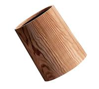 Ciieeo Bote de Basura Vintage de Gran Capacidad con Diseño de Madera Imitación para Oficina Cocina y Baño Papelera Redonda para Decoración Rústica
