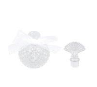 Ciieeo Botella Decorativa de Vidrio Pequeña, Frasco de Perfume Vacío para Aromaterapia y Aceites Esenciales, Accesorio de Fotografía Tapa Abanico para Decoración del Hogar