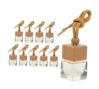Ciieeo Botellas De Perfume Colgantes 10 Piezas 8 Ml Transparentes Tapa Cuadrada Para Ambientador Coche, Difusores Aceites Esenciales, Accesorios Para Aromaterapia Automotriz, Uso Práctico y Ligereza