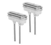 Ciieeo Botón de Doble Descarga para Inodoro 100×30 Mm Sistema de Doble Pulsación, Plástico Resistente, Kit de Reemplazo 2 Piezas, Accesorio para Tanque de Baño Compatible Color Aleatorio