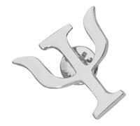 Ciieeo Broche de Aleación Retro Símbolo Creativo de Psicología Emblema Decorativo para Solapas Sombreros y Mochilas Accesorio Unisex Resistente a la Decoloración 1 Pieza Plata