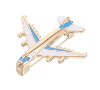 Ciieeo Broche de Avión Azul Pequeño de Aleación para Mujer, Pin de Solapa Decorativo 1 Pieza, Accesorio Versátil para Ropa y Diy, Insignia Original para Vestir y Fiestas