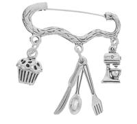 Ciieeo Broche de Chef y Repostería para Mujer, Aleación de Zinc Resistente, Accesorio Versátil para Cocina y Obsequio, Diseño Detallado, Tamaño Pequeño