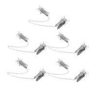Ciieeo Broche de Cigarra de Aleación Plateada 5 Piezas Alfileres de Cuello para Traje y Suéter Accesorio Unisex para Camisa y Abrigo Broche de Insecto Decorativo para Ocasiones