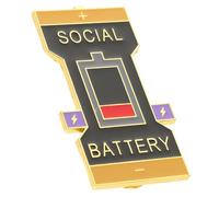 Ciieeo Broche Eléctrico de Batería Social, Broche Decorativo de Aleación, Clip-on Elegante Negro para Prendas y Sombreros