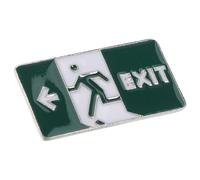 Ciieeo Broche Luminoso de Señal de Salida de Emergencia para Solapa, Pin de Esmalte Metálico Resistente, Accesorio para Chaquetas y Mochilas, Diseño Exclusivo, Tamaño Pequeño, Color