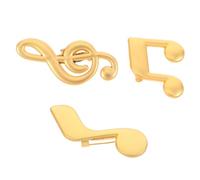 Ciieeo Broche Musical de Notas Metálico Dorado Accesorio para Trajes Unisex Pin de Solapa Elegante para Hombre y Mujer Joyería Versátil para Eventos y Atuendos Casuales