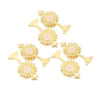 Ciieeo Broche Religioso Católico de Solapa Jhs 6 Piezas, Broche Dorado Cruz para Comunión, Pin Cristiano del Santo Grial, Accesorio Ligero y Decorativo para Eventos Religiosos