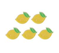 Ciieeo Broches de Pecho Forma de Limón Pequeño Set de 5 Piezas Accesorios Decorativos para Disfraces y Vestidos Diseño Creativo y Color Amarillo Vibrante para Mujer