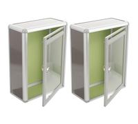 Ciieeo Buzón Mural Metálico Transparente con Cerradura 2 Unidades Color Gris para Oficina y Hogar Buzón de Sugerencias y Urna Electoral Resistente y Multifuncional para Interiores y