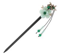 Ciieeo Cabello de Madera Verde Horquilla Elegante Palillo Estilo Chino Vintage que Sujeta el Cabello Firmemente y Fácil de Combinar para Mujeres
