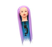 Ciieeo Cabeza de Maniquí Material Plástico Beige Cabello de Seda para Peluquería Resistente al Calor Adecuado para Trenzado y Exhibición de Peinados