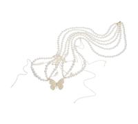 Ciieeo Cadena Cintura de Mujer Multicapa Perlas Cinturón Corporal Hipoalergénico para Noche y Fiesta Accesorio Elegante para Vestidos y Bikinis Joyería de Varias Capas