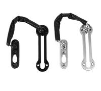 Ciieeo Cadenas Antirrobo para Puerta 2 Piezas Cerrojo de Seguridad para Hotel y Hogar Cadena Práctica de Acero Reforzado Tamaño Grande Negro y Plateado Protección para Puertas