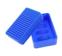 Ciieeo Caja De Jabón De Silicona Portátil Azul, Jabonera Compacta Hogar y Viaje, Recipiente Resistente para Barra De Jabón, Ahorrador De Espacio para Baño, Diseño Práctico y Ligero